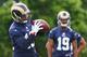 ST. LOUIS, MO - MAY 12: Chris Givens #13 of the St. Louis Rams makes a catch during rookie mini camp at the ContinuityX Training Center on May 12, 2012 in St. Louis, Missouri. (Photo by Dilip Vishwanat/Getty Images)