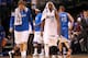 DALLAS, TX - MAY 03: (L-R) Dirk Nowitzki #41 and Jason Terry #31 of the Dallas Mavericks walk off the court after a loss to the Oklahoma City Thunder during Game Three of the Western Conference Quarterfinal at American Airlines Center on May 3, 2012 in Dallas, Texas. NOTE TO USER: User expressly acknowledges and agrees that, by downloading and or using this photograph, User is consenting to the terms and conditions of the Getty Images License Agreement. (Photo by Ronald Martinez/Getty Images)