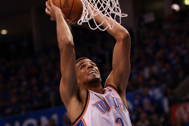 Thabo Sefolosha has five points, four steals, two assists and two rebounds in the first quarter.