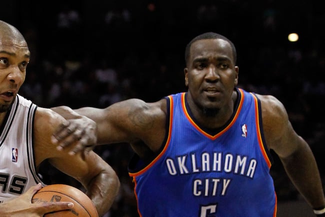 Kendrick Perkins has struggled mightily tonight with fouls and poor offensive production.