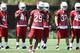 Third-round pick Jamell Fleming and the Cardinals work in OTAs in Tempe, Ariz.