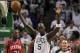 BOSTON, MA - MAY 26: Kevin Garnett #5 of the Boston Celtics reacts in the fourth against the Philadelphia 76ers during Game Seven of the Eastern Conference Semifinals during the 2012 NBA Playoffs on May 26, 2012 at TD Garden in Boston, Massachusetts. NOTE TO USER: User expressly acknowledges and agrees that, by downloading and or using this photograph, User is consenting to the terms and conditions of the Getty Images License Agreement. (Photo by Jim Rogash/Getty Images)