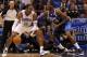 ORLANDO, FL - MARCH 30: Dwight Howard #12 of the Orlando Magic drives aganst Ian Mahinmi #28 of the Dallas Mavericks during the game at Amway Center on March 30, 2012 in Orlando, Florida. NOTE TO USER: User expressly acknowledges and agrees that, by downloading and or using this photograph, User is consenting to the terms and conditions of the Getty Images License Agreement. (Photo by Sam Greenwood/Getty Images)