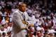 MIAMI, FL - MAY 28: Head coach Doc Rivers of the Boston Celtics looks on against the Miami Heat in Game One of the Eastern Conference Finals in the 2012 NBA Playoffs on May 28, 2012 at American Airlines Arena in Miami, Florida. NOTE TO USER: User expressly acknowledges and agrees that, by downloading and or using this photograph, User is consenting to the terms and conditions of the Getty Images License Agreement. (Photo by Mike Ehrmann/Getty Images)