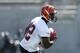 CINCINNATI, OH - MAY 11: Mohamed Sanu #12 of the Cincinnati Bengals works out during a rookie minicamp at Paul Brown Stadium on May 11, 2012 in Cincinnati, Ohio. (Photo by Joe Robbins/Getty Images)