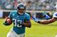 JACKSONVILLE, FL - JANUARY 01: Running back Maurice Jones-Drew #32 of the Jacksonville Jaguars rushes upfield against the Indianapolis Colts January 1, 2012 at EverBank Field in Jacksonville, Florida. (Photo by Al Messerschmidt/Getty Images)