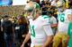 ANN ARBOR, MI - SEPTEMBER 10: Tommy Rees #11 of the Notre Dame Fighting Irish takes the field prior to playing the Michigan Wolverines at Michigan Stadium on September 10, 2010 in Ann Arbor, Michigan. (Photo by Gregory Shamus/Getty Images)
