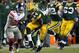 GREEN BAY, WI - JANUARY 15: James Starks #44 of the Green Bay Packers runs with the ball against the New York Giants during their NFC Divisional playoff game at Lambeau Field on January 15, 2012 in Green Bay, Wisconsin. (Photo by Jamie Squire/Getty Images)