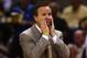 SAN ANTONIO, TX - MAY 29: Head coach Scott Brooks of the Oklahoma City Thunder reacts in the second half while taking on the San Antonio Spurs in Game Two of the Western Conference Finals of the 2012 NBA Playoffs at AT&T Center on May 29, 2012 in San Antonio, Texas. NOTE TO USER: User expressly acknowledges and agrees that, by downloading and or using this photograph, user is consenting to the terms and conditions of the Getty Images License Agreement. (Photo by Ronald Martinez/Getty Images)
