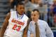 GAINESVILLE, FL - NOVEMBER 11: Guard Bradley Beal #23 of the Florida Gators listens to coach Billy Donovan during play against the Jackson State Tigers November 11, 2011 at the Stephen C. O'Connell Center in Gainesville, Florida. (Photo by Al Messerschmidt/Getty Images)