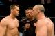 COLOGNE, GERMANY - JUNE 13: Rich Franklin (pink/brown shorts) def. Wanderlei Silva (red/black shorts) - Unanimous Decision during UFC 99 at Lanxess Arena on June 13, 2009 in Cologne, Germany. (Photo by Josh Hedges/Zuffa LLC via Getty Images)