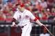 CINCINNATI, OH - MAY 25: Todd Frazier #21 of the Cincinnati Reds doubles to drive in two runs to tie the game in the fourth inning against the Colorado Rockies at Great American Ball Park on May 25, 2012 in Cincinnati, Ohio. (Photo by Joe Robbins/Getty Images)