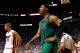 MIAMI, FL - MAY 30: Paul Pierce #34 of the Boston Celtics reacts after he fouled out of the game in the fourth quarter against the Miami Heat in Game Two of the Eastern Conference Finals in the 2012 NBA Playoffs on May 30, 2012 at American Airlines Arena in Miami, Florida. NOTE TO USER: User expressly acknowledges and agrees that, by downloading and or using this photograph, User is consenting to the terms and conditions of the Getty Images License Agreement. (Photo by Mike Ehrmann/Getty Images)