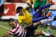 LANDOVER, MD - MAY 30: Neymar #11 of Brazil and Jermaine Jones #13 of USA collide going after the ball during an International friendly game at FedExField on May 30, 2012 in Landover, Maryland. (Photo by Rob Carr/Getty Images)