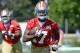 SANTA CLARA, CA - MAY 11: A.J. Jenkins #17 of the San Francisco 49ers catches a pass and runs up field during Rookie Minincamp at the San Francisco 49ers practice facility on May 11, 2012 in Santa Clara, California. (Photo by Thearon W. Henderson/Getty Images)