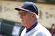 OAKLAND, CA - MAY 13: Jim Leyland #10 of the Detroit Tigers stands in the dugout during the first inning against the Oakland Athletics at O.co Coliseum on May 13, 2012 in Oakland, California. (Photo by Jason O. Watson/Getty Images)