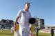 NOTTINGHAM, ENGLAND - MAY 26: Kevin Pietersen of England leaves the field at the end of day two of the second Test match between England and the West Indies at Trent Bridge on May 26, 2012 in Nottingham, England. (Photo by Gareth Copley/Getty Images)