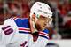 NEWARK, NJ - MAY 21: Marian Gaborik #10 of the New York Rangers looks on in Game Four of the Eastern Conference Final during the 2012 NHL Stanley Cup Playoffs at the Prudential Center on May 21, 2012 in Newark, New Jersey. (Photo by Bruce Bennett/Getty Images)