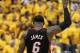 INDIANAPOLIS, IN - MAY 24: LeBron James #6 of the Miami Heat holds up his hand before the Heat take on the Indiana Pacers in Game Six of the Eastern Conference Semifinals in the 2012 NBA Playoffs at Bankers Life Fieldhouse on May 24, 2012 in Indianapolis, Indiana. The Heat defeated the Pacers 105-93. NOTE TO USER: User expressly acknowledges and agrees that, by downloading and/or using this photograph, User is consenting to the terms and conditions of the Getty Images License Agreement. (Photo by Jonathan Daniel/Getty Images)