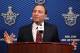 GLENDALE, AZ - MAY 07: NHL Commissioner Gary Bettman speaks at a press conference to discuss the potential sale of the Phoenix Coyotes to Greg Jamison (not pictured) before the start of Game Five of the Western Conference Semifinals between the Phoenix Coyotes and the Nashville Predators during the 2012 NHL Stanley Cup Playoffs at Jobing.com Arena on May 7, 2012 in Glendale, Arizona. (Photo by Christian Petersen/Getty Images)