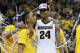 KANSAS CITY, MO - MARCH 10: Phil Pressey #1 and Kim English #24 of the Missouri Tigers celebrate after winning the Big 12 Basketball Tournament against the Baylor Bears March 10, 2012 at Sprint Center in Kansas City, Missouri. (Photo by Ed Zurga/Getty Images)