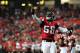 ATLANTA, GA - JANUARY 01: Sean Weatherspoon #56 of the Atlanta Falcons celebrates after stopping a two-point conversion attempt by the Tampa Bay Buccaneers during play at the Georgia Dome on January 1, 2012 in Atlanta, Georgia. The Falcons won 45-24. (Photo by Grant Halverson/Getty Images)