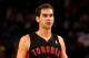 NEW YORK, NY - MARCH 20: Jose Calderon #8 of the Toronto Raptors looks on against the New York Knicks at Madison Square Garden on March 20, 2012 in New York City. NOTE TO USER: User expressly acknowledges and agrees that, by downloading and or using this photograph, User is consenting to the terms and conditions of the Getty Images License Agreement. (Photo by Chris Chambers/Getty Images)