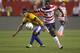 LANDOVER, MD - MAY 30: Hulk #20 of Brazil and Maurice Edu #7 of USA go after the ball during an International friendly game at FedExField on May 30, 2012 in Landover, Maryland. (Photo by Rob Carr/Getty Images)