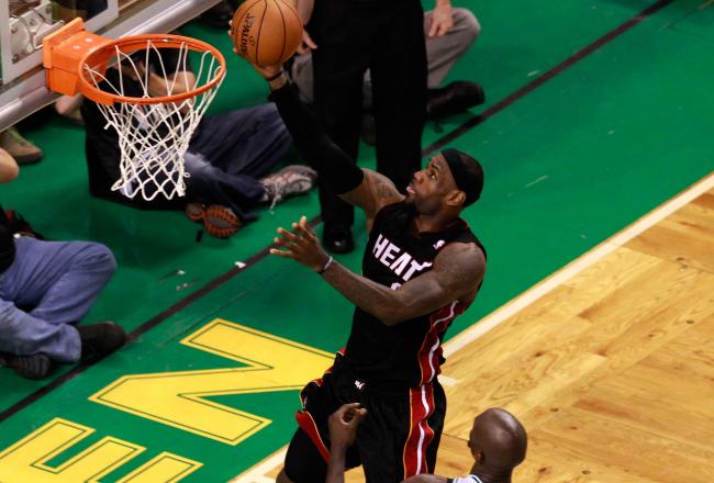 LeBron James was a one-man wrecking crew in the first half with 19 points.