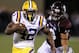 STARKVILLE, MS - SEPTEMBER 15: Running back Michael Ford #42 of the LSU Tigers breaks free from linebacker Cameron Lawrence #10 of the Mississippi State Bulldogs for a first down in the third quarter on September 15, 2011 at Davis Wade stadium in Starkville, Mississippi. (Photo by Butch Dill/Getty Images)