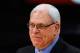 LOS ANGELES, CA - APRIL 03: Coach Phil Jackson of the Los Angeles Lakers argues a call by referee Ron Garretson during the game against Denver Nuggets at Staples Center on April 3, 2011 in Los Angeles, California. NOTE TO USER: User expressly acknowledges and agrees that, by downloading and or using this photograph, User is consenting to the terms and conditions of the Getty Images License Agreement. (Photo by Kevork Djansezian/Getty Images)