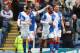 BLACKBURN, ENGLAND - APRIL 21: Junior Hoilett of Blackburn Rovers celebrates with Mauro Formica and David Dunn after scoring the second goal during the Barclays Premier League match between Blackburn Rovers and Norwich City at Ewood park on April 21, 2012 in Blackburn, England. (Photo by Alex Livesey/Getty Images)