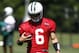 FLORHAM PARK, NJ - MAY 24: Mark Sanchez #6 of the New York Jets works out at an organized team activity at the New York Jets practice facility on May 24, 2012 in Florham Park, New Jersey. (Photo by Jeff Zelevansky/Getty Images)