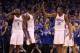 Serge Ibaka, Kendrick Perkins and Kevin Durant.
