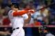 MIAMI, FL - MAY 30: Giancarlo Stanton #27 of the Miami Marlins hits during a game against the Washington Nationals at Marlins Park on May 30, 2012 in Miami, Florida. (Photo by Sarah Glenn/Getty Images)
