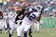CINCINNATI, OH - SEPTEMBER 1: Taylor Mays #47 of the Cincinnati Bengals draws a pass interference call while defending a pass for David Gilreath #12 of the Indianapolis Colts in the first half of an NFL preseason game at Paul Brown Stadium on September 1, 2011 in Cincinnati, Ohio. (Photo by Joe Robbins/Getty Images)