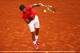 PARIS, FRANCE - JUNE 04: Rafael Nadal of Spain serves in his men's singles fourth round match against Juan Monaco of Argentina during day 9 of the French Open at Roland Garros on June 4, 2012 in Paris, France. (Photo by Matthew Stockman/Getty Images)