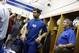 INDIANAPOLIS, IN - MAY 4: Andrew Luck #12 of the Indianapolis Colts looks on following a rookie minicamp at the team facility on May 4, 2012 in Indianapolis, Indiana. (Photo by Joe Robbins/Getty Images)