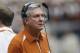 HOUSTON - SEPTEMBER 04: Head coach Mack Brown of the Texas Longhorns looks on from the sidelines during the season opener against the Rice Owls at Reliant Stadium on September 4, 2010 in Houston, Texas. (Photo by Bob Levey/Getty Images)