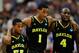 ATLANTA, GA - MARCH 25: Pierre Jackson #55, Perry Jones III #1 and Quincy Acy #4 of the Baylor Bears react in the second half against the Kentucky Wildcats during the 2012 NCAA Men's Basketball South Regional Final at the Georgia Dome on March 25, 2012 in Atlanta, Georgia. (Photo by Streeter Lecka/Getty Images)