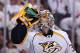 GLENDALE, AZ - MAY 07: Goaltender Pekka Rinne#35 of the Nashville Predators drinks from a gatorade bottle in Game Five of the Western Conference Semifinals against the Phoenix Coyotes during the 2012 NHL Stanley Cup Playoffs at Jobing.com Arena on May 7, 2012 in Glendale, Arizona. The Coyotes defeated the Predators 2-1 to win the series 4 games to 1. (Photo by Christian Petersen/Getty Images)