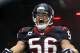 HOUSTON, TX - JANUARY 07: Brian Cushing #56 of the Houston Texans is introduced prior to the AFC Wildcard Playoff game against the Cincinnati Bengals on January 7, 2012 at Reliant Stadium in Houston, Texas. (Photo by Jamie Squire/Getty Images)