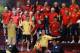 Spain celebrates winning the Euro 2008 tournament.