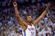 OKLAHOMA CITY, OK - JUNE 06: Kevin Durant #35 of the Oklahoma City Thunder reacts towards the end of the game against the San Antonio Spurs in Game Six of the Western Conference Finals of the 2012 NBA Playoffs at Chesapeake Energy Arena on June 6, 2012 in Oklahoma City, Oklahoma. NOTE TO USER: User expressly acknowledges and agrees that, by downloading and or using this photograph, User is consenting to the terms and conditions of the Getty Images License Agreement. (Photo by Ronald Martinez/Getty Images)