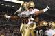 ORLANDO, FL - DECEMBER 29: Wide receiver Rashad Greene #80 of the Florida State Seminoles celebrates a touchdown catch against the Notre Dame Fight Irish December 29, 2011 at the Florida Citrus Bowl in Orlando, Florida. FSU won 18 - 14. (Photo by Al Messerschmidt/Getty Images)