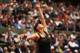 PARIS, FRANCE - JUNE 06: Maria Sharapova of Russia serves in her women's singles quarter final match against Kaia Kanepi of Estonia during day 11 of the French Open at Roland Garros on June 6, 2012 in Paris, France. (Photo by Matthew Stockman/Getty Images)