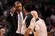 BOSTON, MA - JUNE 03: Boston Celtics head coach Doc Rivers agrues with referee Bill Kennedy #55 against the Miami Heat in Game Four of the Eastern Conference Finals in the 2012 NBA Playoffs on June 3, 2012 at TD Garden in Boston, Massachusetts. NOTE TO USER: User expressly acknowledges and agrees that, by downloading and or using this photograph, User is consenting to the terms and conditions of the Getty Images License Agreement. (Photo by Jim Rogash/Getty Images)