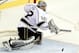 NEWARK, NJ - JUNE 02: Jonathan Quick #32 of the Los Angeles Kings tends goal against the New Jersey Devils during Game Two of the 2012 NHL Stanley Cup Final at the Prudential Center on June 2, 2012 in Newark, New Jersey. (Photo by Paul Bereswill/Getty Images)