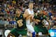 OMAHA, NE - MARCH 18: Marcos Tamares #32 and Chris McEachin #35 of the Norfolk State Spartans box out Erik Murphy #33 of the Florida Gators during the second round of the NCAA Mens Basketball Tournament at CenturyLink Center March 18, 2012 in Omaha, Nebraska. (Photo by Eric Francis/Getty Images)