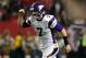 ATLANTA, GA - NOVEMBER 27: Christian Ponder #7 of the Minnesota Vikings celebrates after tossing a touchdown reception against the Atlanta Falcons at Georgia Dome on November 27, 2011 in Atlanta, Georgia. (Photo by Kevin C. Cox/Getty Images)